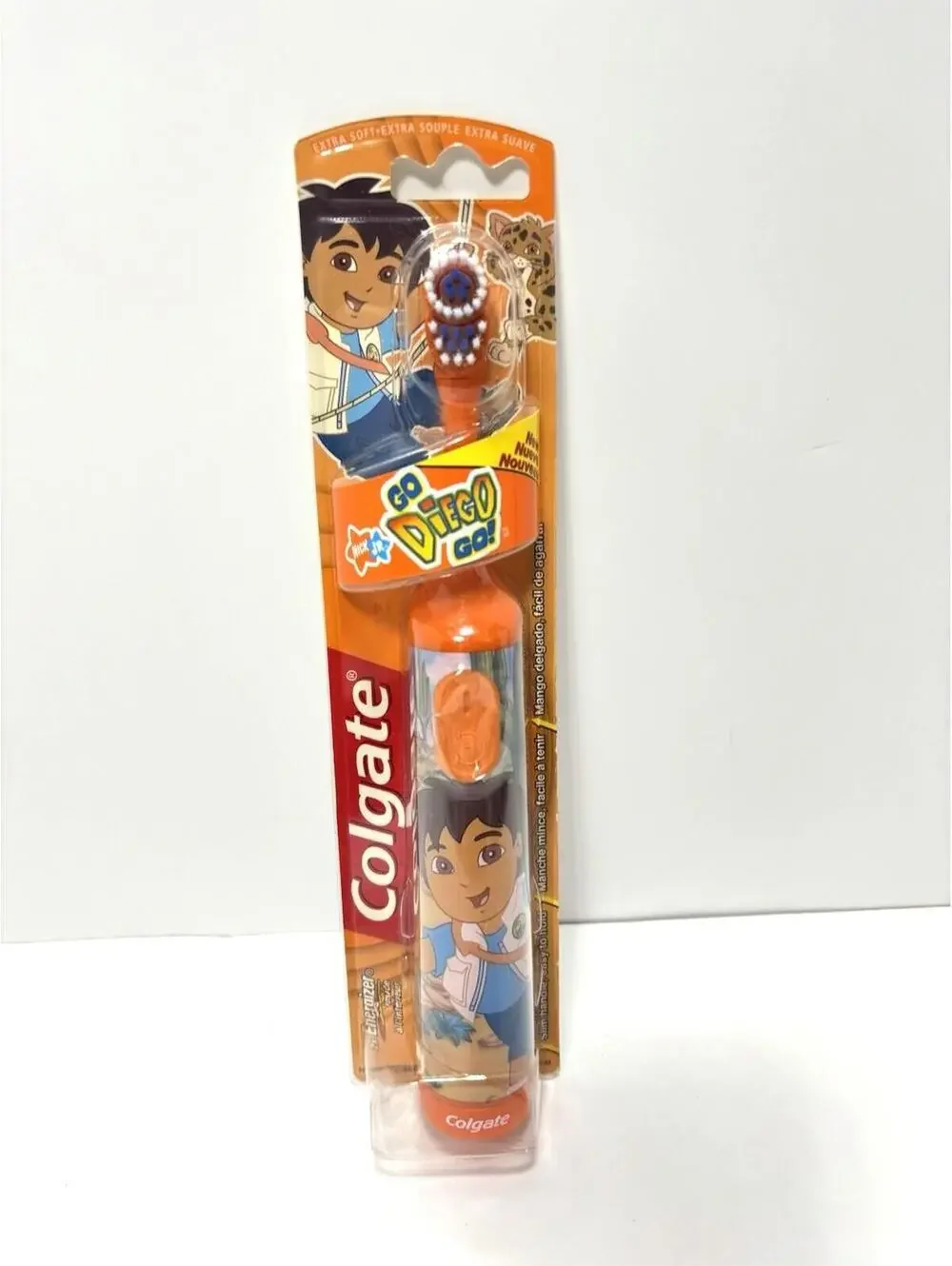 RARE Colgate Kids Go Diego Go Battery Toothbrush Extra Soft Bristles New